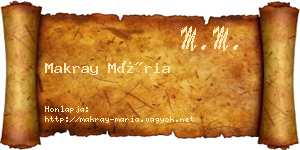 Makray Mária névjegykártya