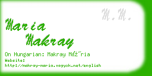 maria makray business card